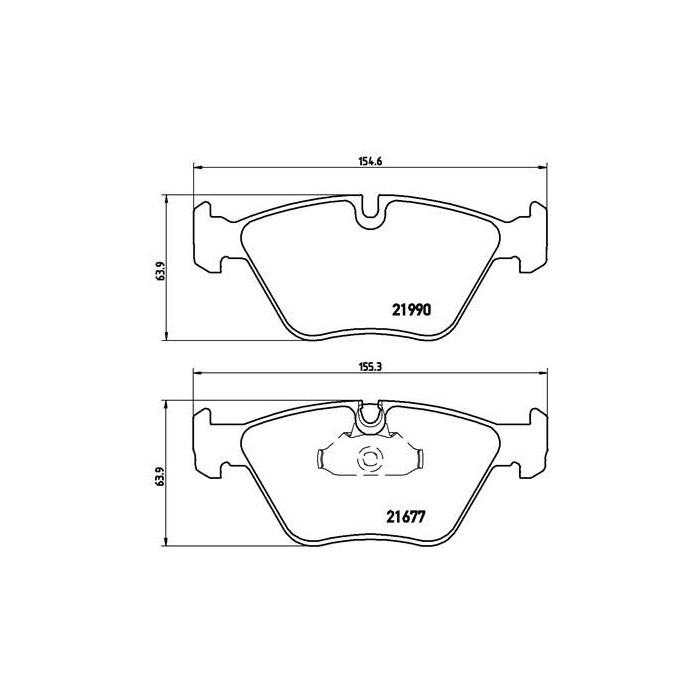 BREMBO Bremsbelagsatz, Scheibenbremse P06065