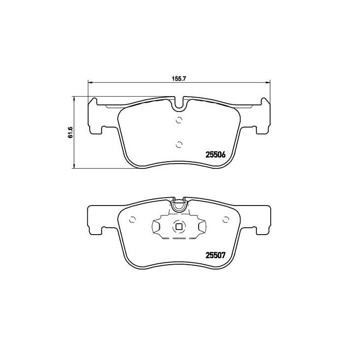 BREMBO Bremsbelagsatz, Scheibenbremse P06070