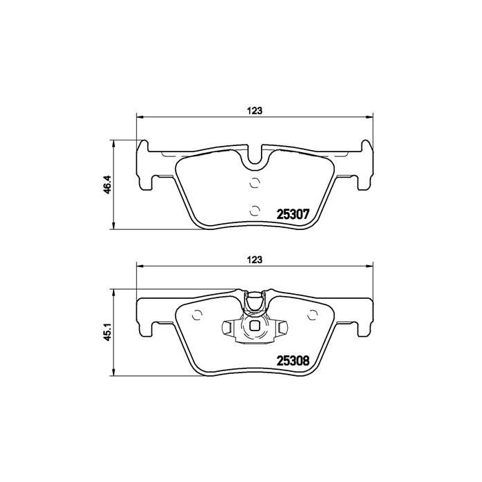 BREMBO Bremsbelagsatz, Scheibenbremse P06071