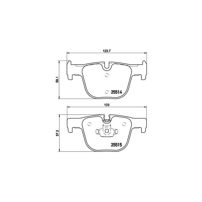 BREMBO Bremsbelagsatz, Scheibenbremse P06072