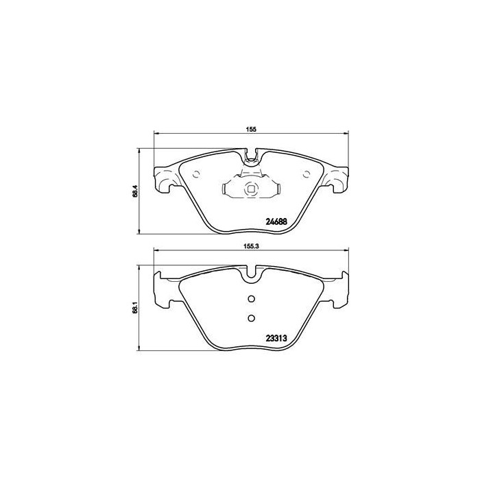 BREMBO Bremsbelagsatz, Scheibenbremse P06074