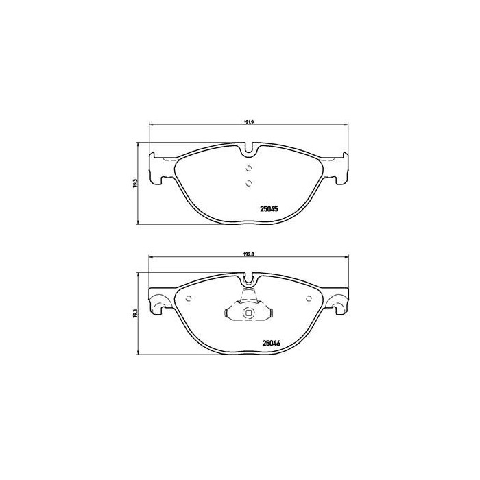 BREMBO Bremsbelagsatz, Scheibenbremse P06076
