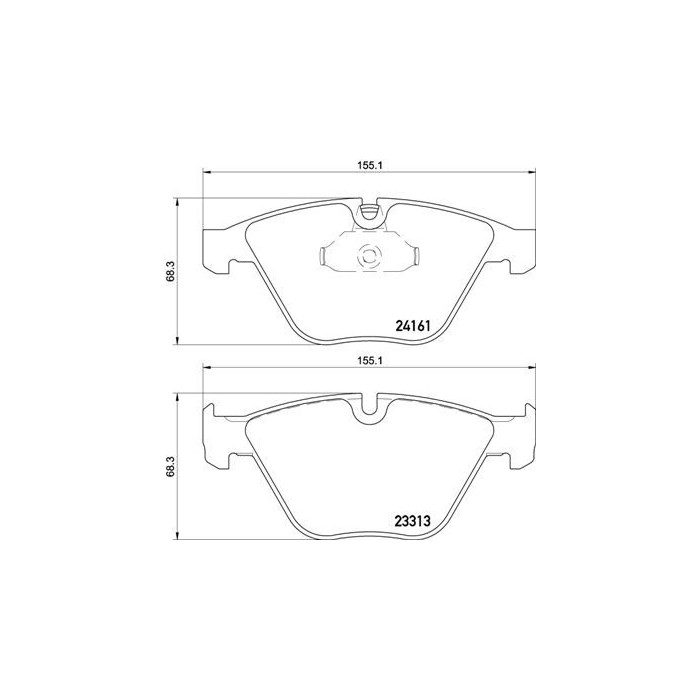 BREMBO Bremsbelagsatz, Scheibenbremse P06081