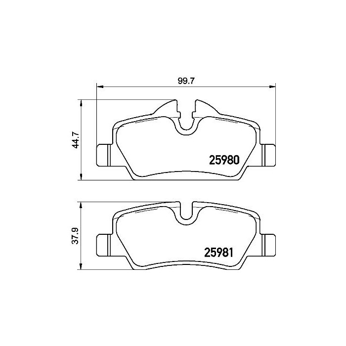 BREMBO Bremsbelagsatz, Scheibenbremse P06090