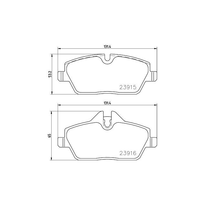 BREMBO Bremsbelagsatz, Scheibenbremse P06091