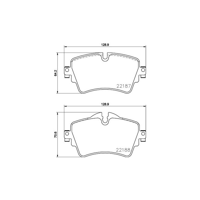 BREMBO Bremsbelagsatz, Scheibenbremse P06092