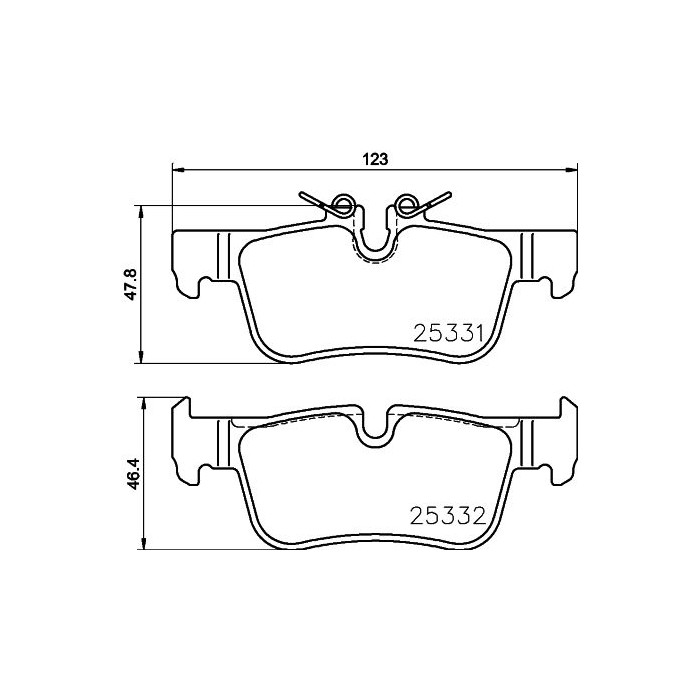 BREMBO Bremsbelagsatz, Scheibenbremse P06094