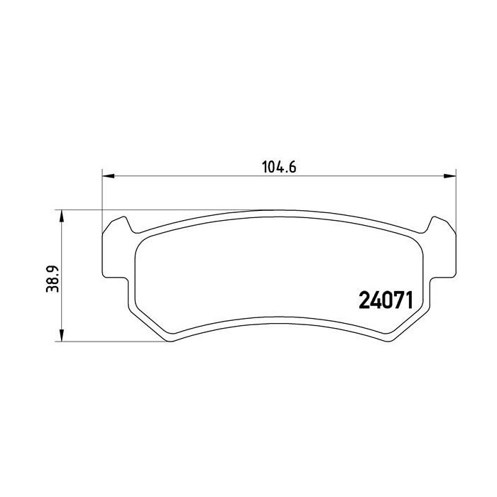 BREMBO Bremsbelagsatz, Scheibenbremse P10001