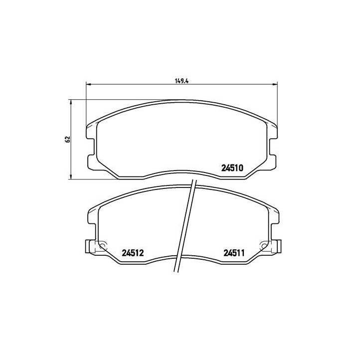 BREMBO Bremsbelagsatz, Scheibenbremse P10003