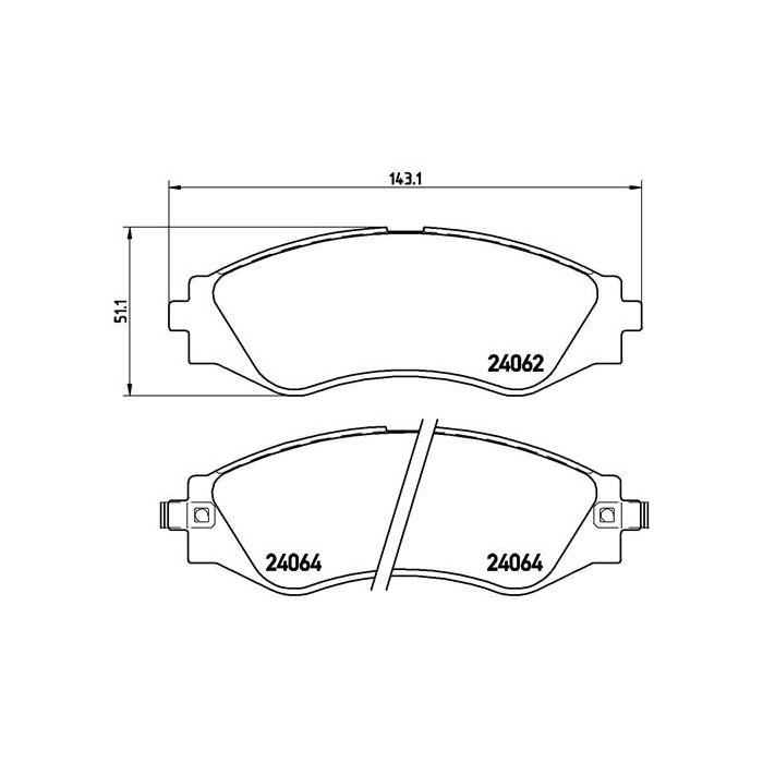BREMBO Bremsbelagsatz, Scheibenbremse P10006