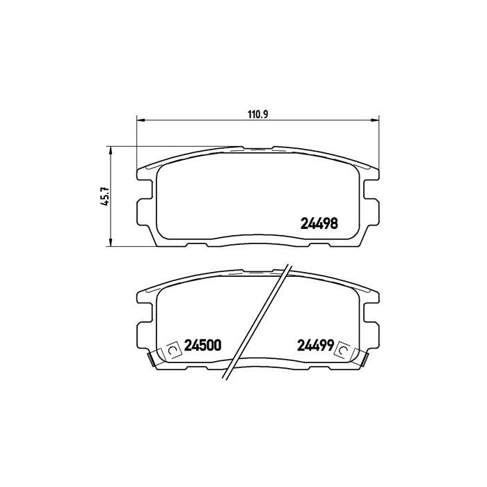 BREMBO Bremsbelagsatz, Scheibenbremse P10004