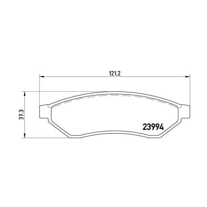 BREMBO Bremsbelagsatz, Scheibenbremse P10008