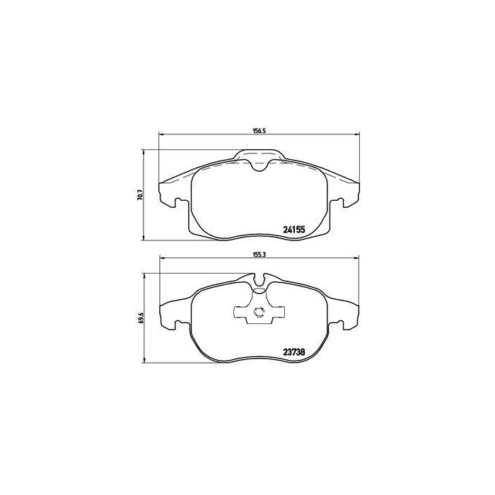 BREMBO BREMSBELÄGE, RICHTUNGSGEBUNDEN Bremsbelagsatz, Scheibenbremse P10011
