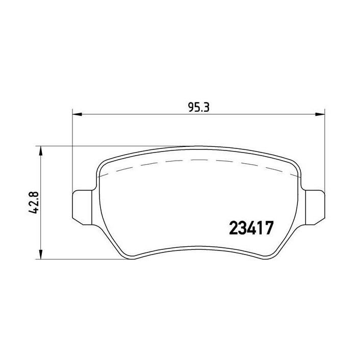 BREMBO Bremsbelagsatz, Scheibenbremse P10013