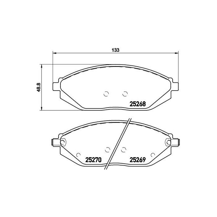 BREMBO Bremsbelagsatz, Scheibenbremse P10054