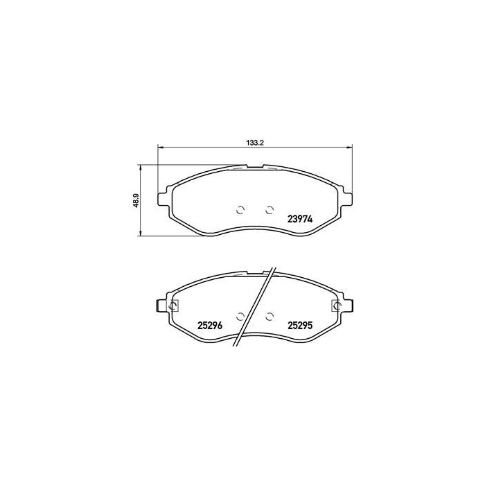 BREMBO Bremsbelagsatz, Scheibenbremse P10057