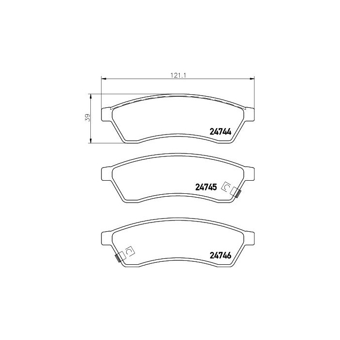 BREMBO Bremsbelagsatz, Scheibenbremse P10060