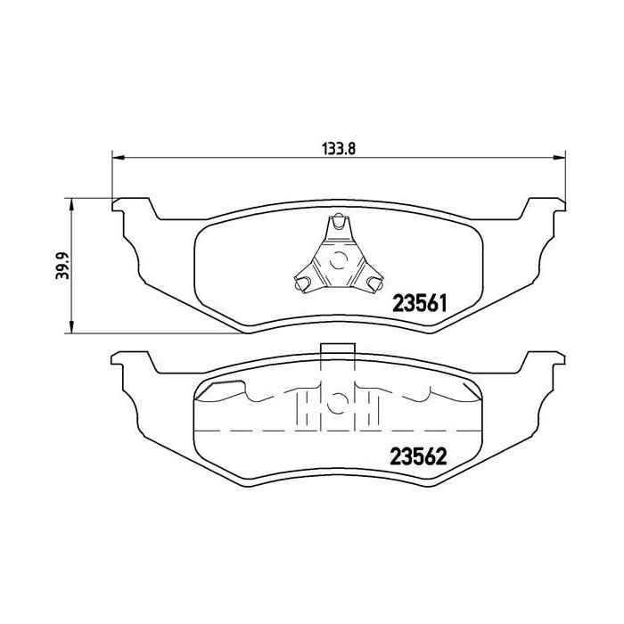 BREMBO Bremsbelagsatz, Scheibenbremse P11010