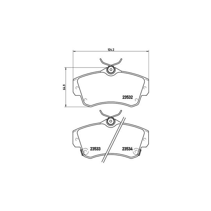 BREMBO Bremsbelagsatz, Scheibenbremse P11012
