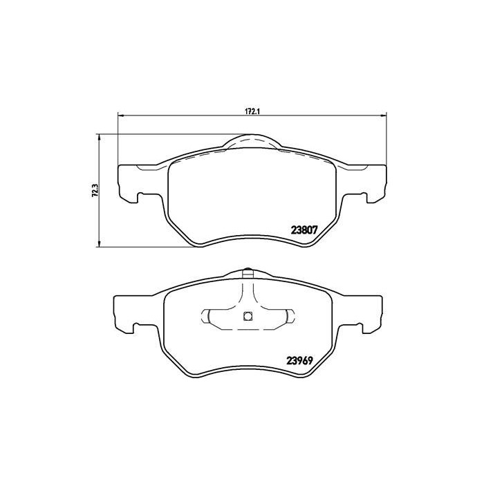 BREMBO Bremsbelagsatz, Scheibenbremse P11013