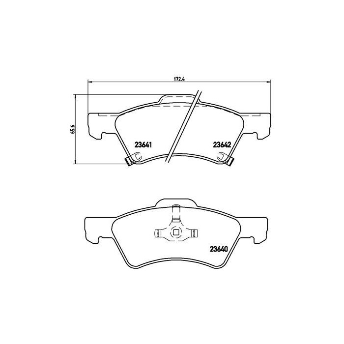 BREMBO Bremsbelagsatz, Scheibenbremse P11015