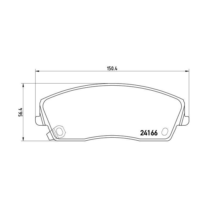BREMBO Bremsbelagsatz, Scheibenbremse P11019