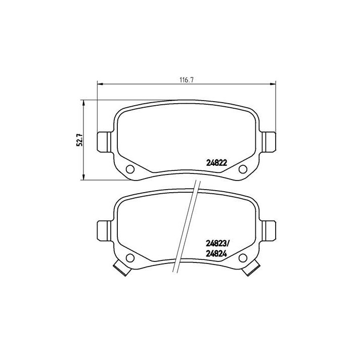 BREMBO Bremsbelagsatz, Scheibenbremse P11021