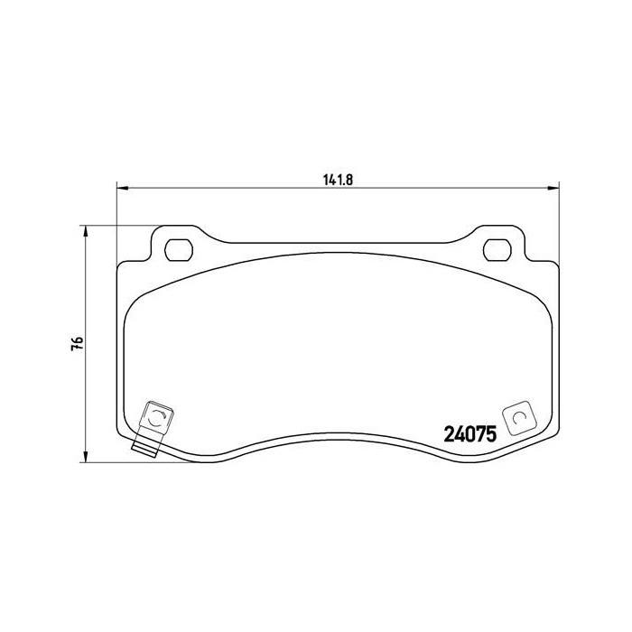 BREMBO Bremsbelagsatz, Scheibenbremse P11023