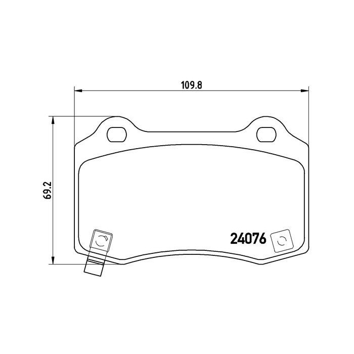 BREMBO Bremsbelagsatz, Scheibenbremse P11024