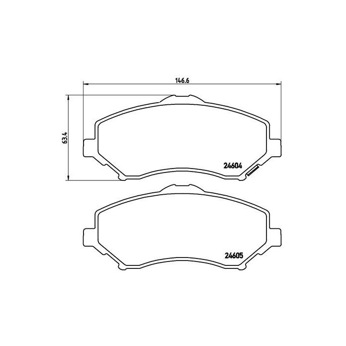 BREMBO Bremsbelagsatz, Scheibenbremse P11025