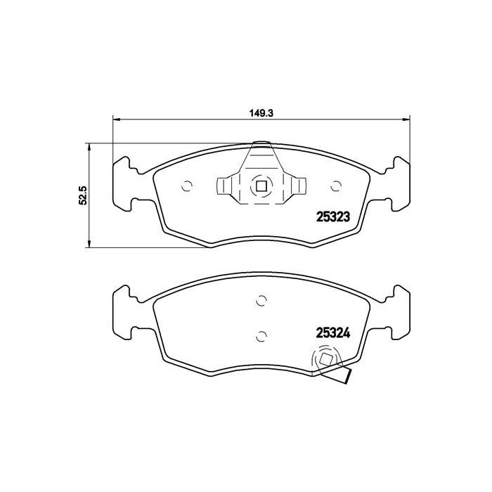 BREMBO Bremsbelagsatz, Scheibenbremse P11031