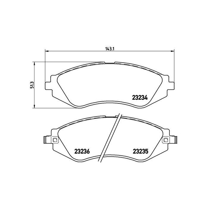 BREMBO Bremsbelagsatz, Scheibenbremse P15002