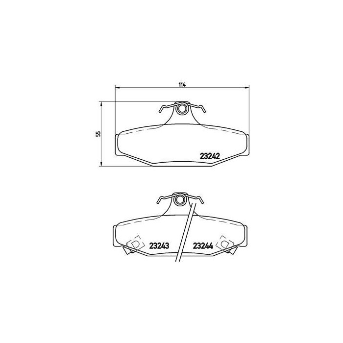 BREMBO Bremsbelagsatz, Scheibenbremse P15004