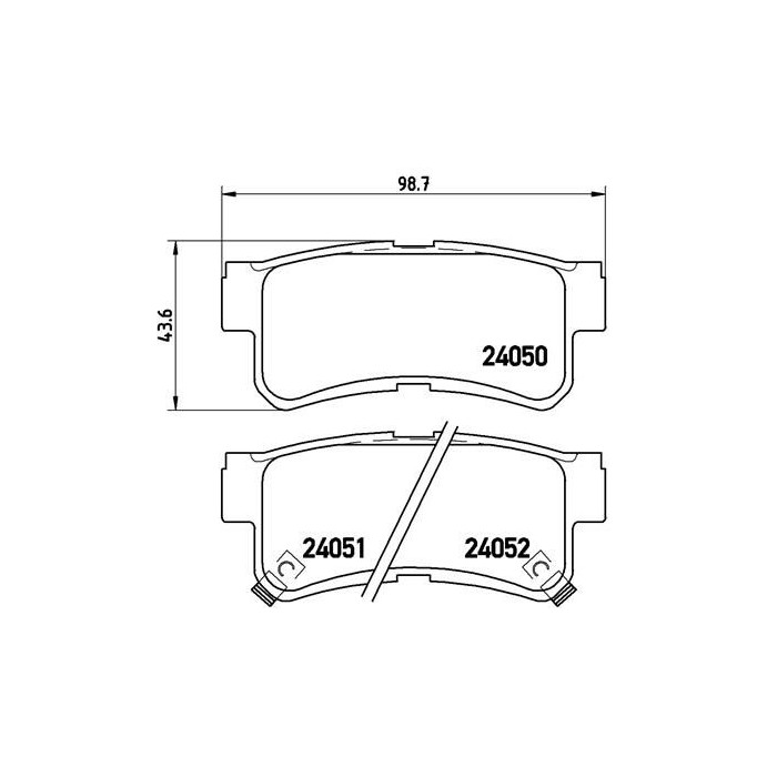 BREMBO Bremsbelagsatz, Scheibenbremse P15009