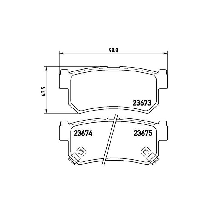 BREMBO Bremsbelagsatz, Scheibenbremse P15010