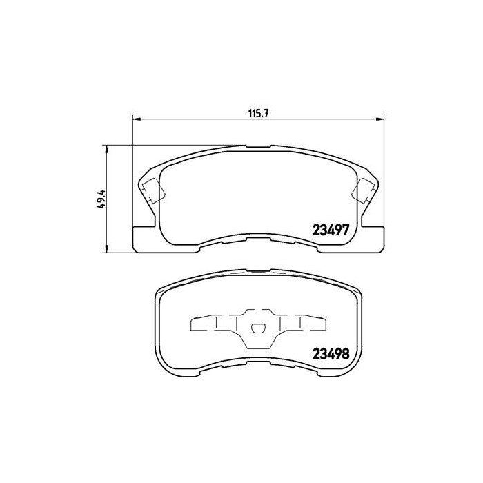 BREMBO Bremsbelagsatz, Scheibenbremse P16008