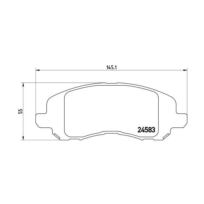 BREMBO Bremsbelagsatz, Scheibenbremse P18001