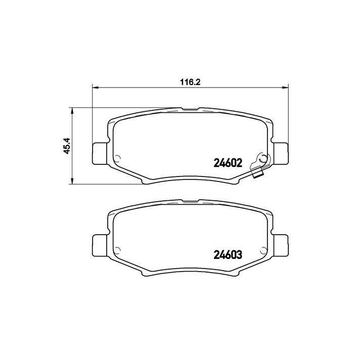 BREMBO Bremsbelagsatz, Scheibenbremse P18024