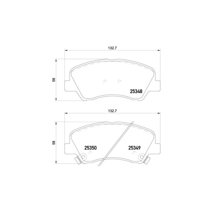 BREMBO Bremsbelagsatz, Scheibenbremse P18025