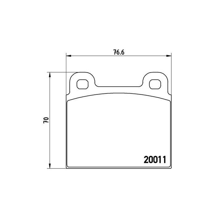 BREMBO Bremsbelagsatz, Scheibenbremse P23001