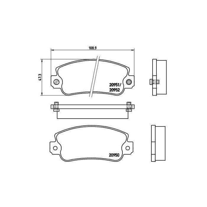 BREMBO Bremsbelagsatz, Scheibenbremse P23013