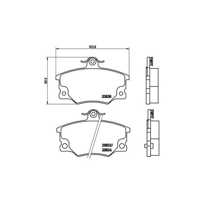 BREMBO Bremsbelagsatz, Scheibenbremse P23017