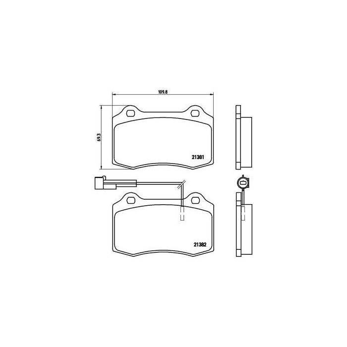 BREMBO Bremsbelagsatz, Scheibenbremse P23052