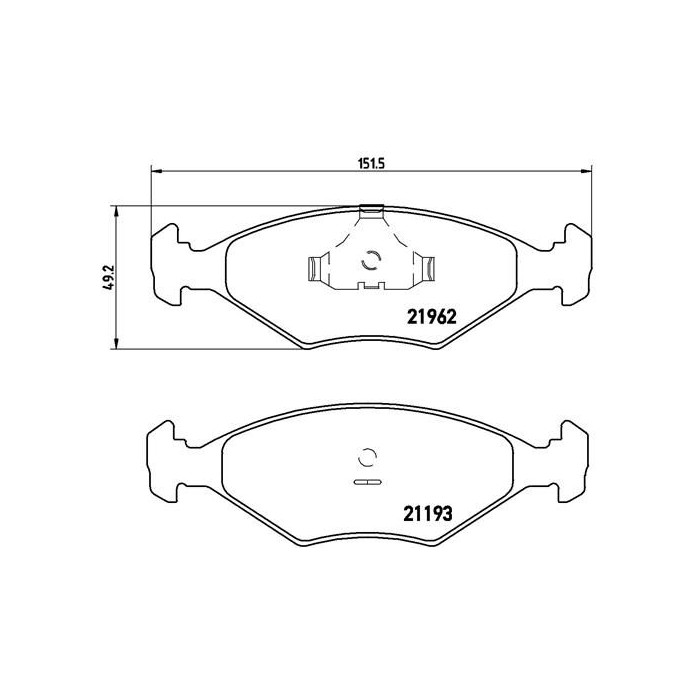 BREMBO Bremsbelagsatz, Scheibenbremse P23055