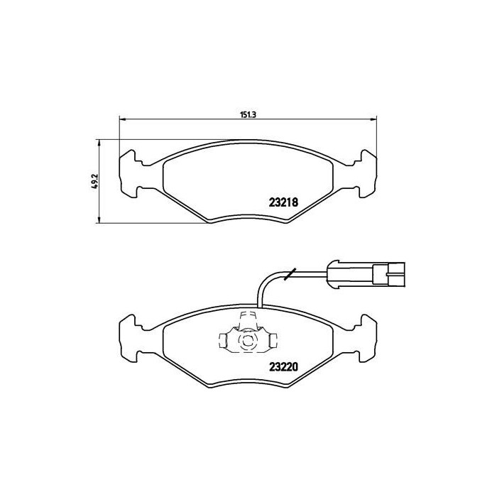BREMBO Bremsbelagsatz, Scheibenbremse P23056