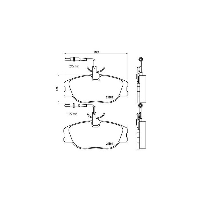 BREMBO Bremsbelagsatz, Scheibenbremse P23061