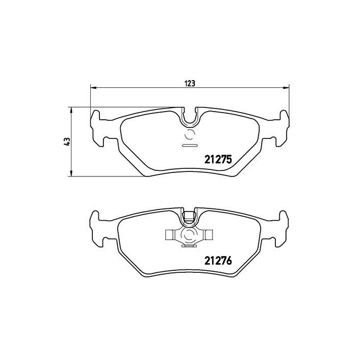 BREMBO Bremsbelagsatz, Scheibenbremse P23062