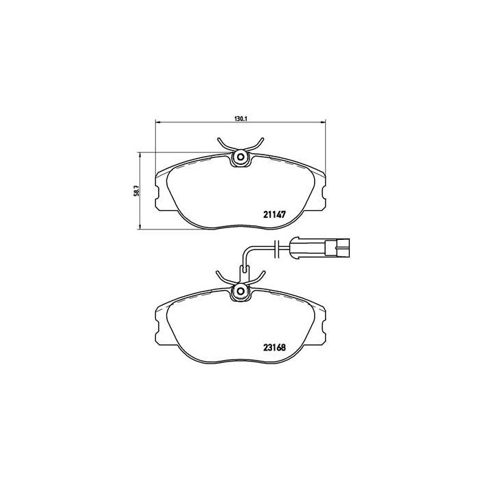 BREMBO Bremsbelagsatz, Scheibenbremse P23066
