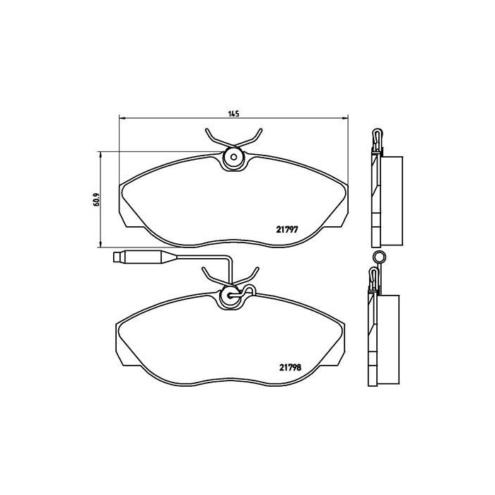 BREMBO Bremsbelagsatz, Scheibenbremse P23068