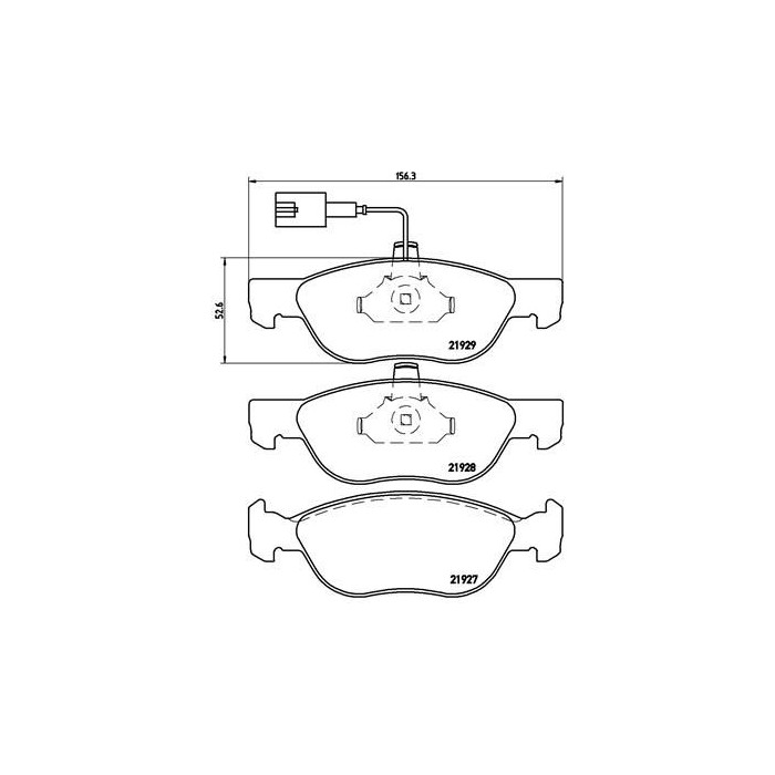 BREMBO Bremsbelagsatz, Scheibenbremse P23070